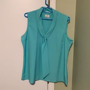 Tres Jolie L mint green sleeveless top
